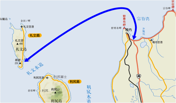 礼文島地図